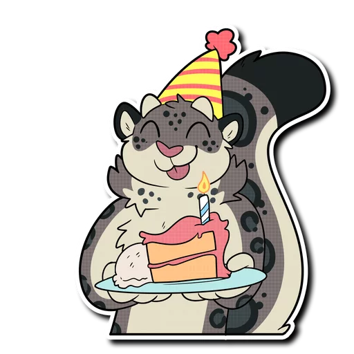 🥳 Стикер «Snow Leopard (round 2!)» для Telegram