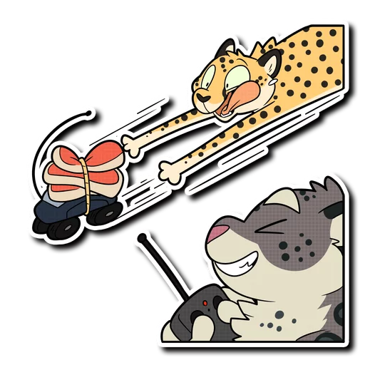 🚗 Стикер «Snow Leopard (round 2!)» для Telegram