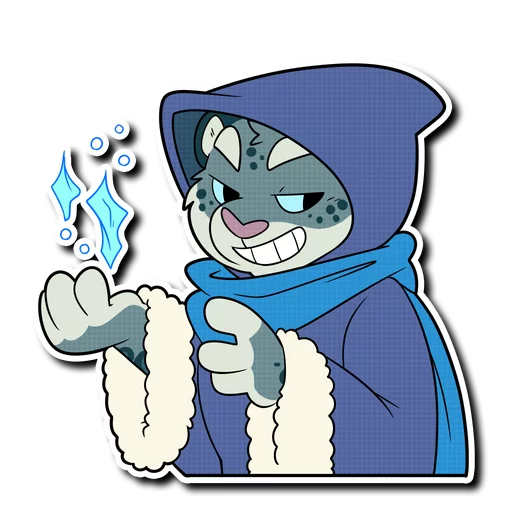 ❄️ Стикер «Snow Leopard (round 2!)» для Telegram