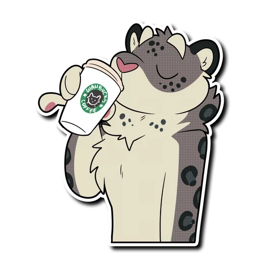 ☕️ Стикер «Snow Leopard (round 2!)» для Telegram