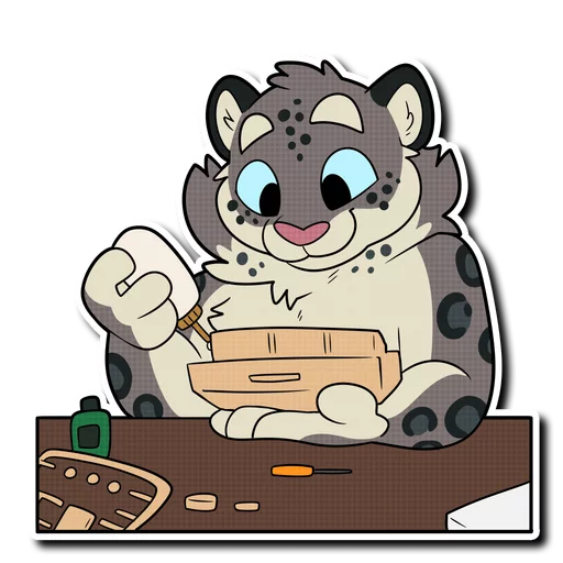 ✂️ Стикер «Snow Leopard (round 2!)» для Telegram