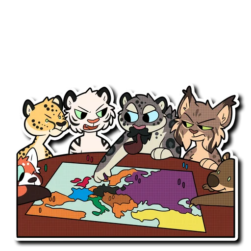 ♟ Стикер «Snow Leopard (round 2!)» для Telegram