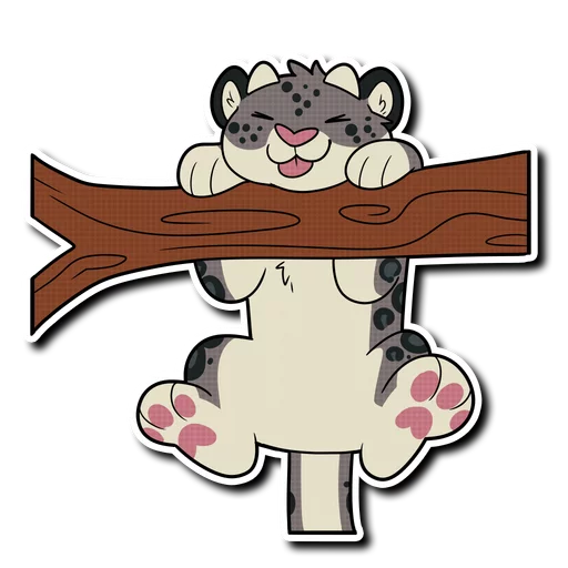 😊 Стикер «Snow Leopard (round 2!)» для Telegram