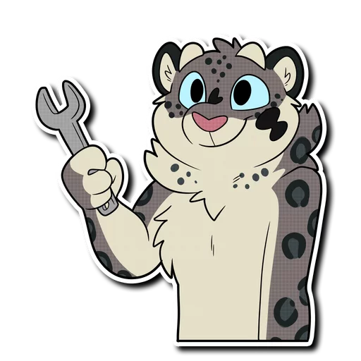 🔧 Стикер «Snow Leopard (round 2!)» для Telegram