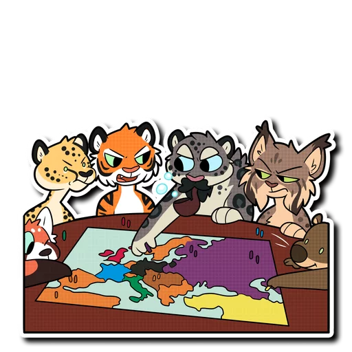 🎲 Стикер «Snow Leopard (round 2!)» для Telegram