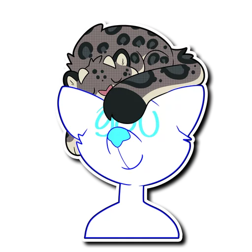 🎩 Стикер «Snow Leopard (round 2!)» для Telegram