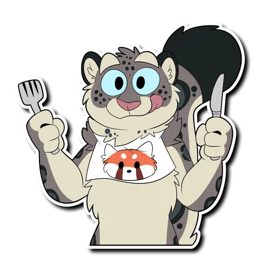 🍴 Стикер «Snow Leopard (round 2!)» для Telegram