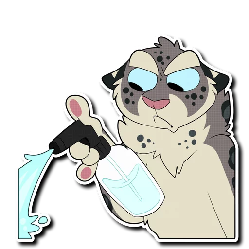 💧 Стикер «Snow Leopard (round 2!)» для Telegram
