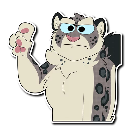 😐 Стикер «Snow Leopard (round 2!)» для Telegram