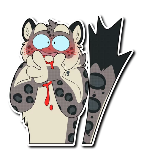 😳 Стикер «Snow Leopard (round 2!)» для Telegram