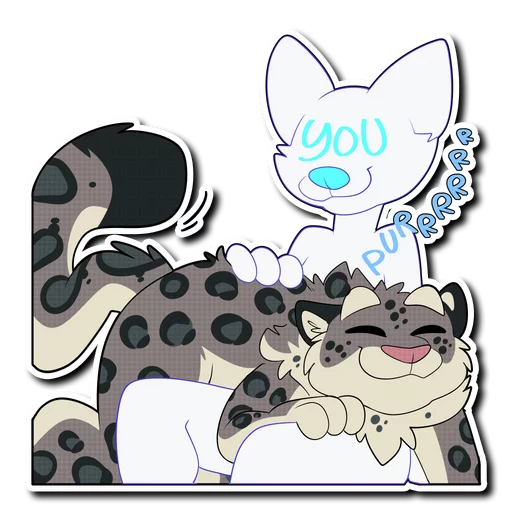 😽 Стикер «Snow Leopard (round 2!)» для Telegram