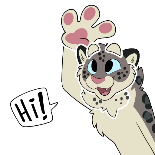 Стикерпак Snow Leopard & NowAndLater для Telegram