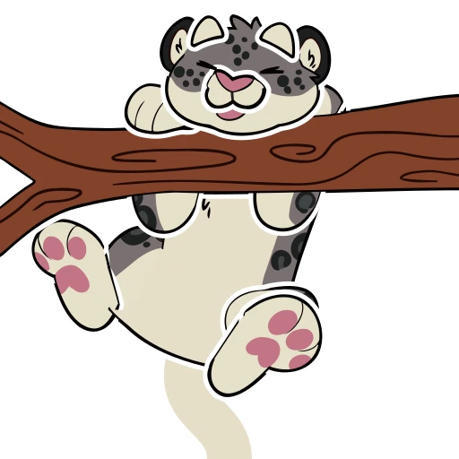 😺 Стикер «Snow Leopard & NowAndLater» для Telegram