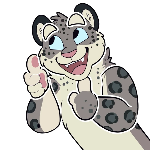 👍 Стикер «Snow Leopard & NowAndLater» для Telegram