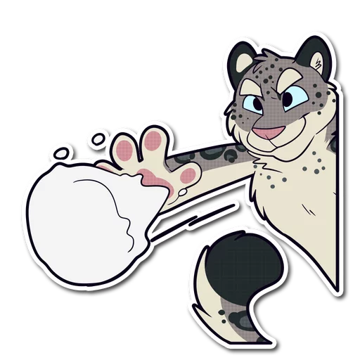❄ Стикер «Snow Leopard» для Telegram