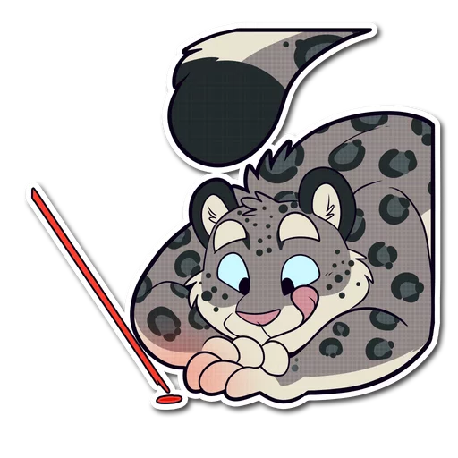 😺 Стикер «Snow Leopard» для Telegram