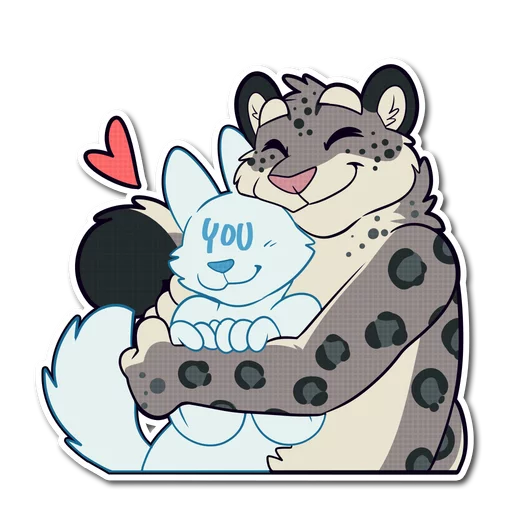 ❤ Стикер «Snow Leopard» для Telegram