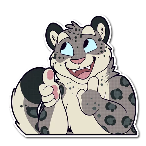 👍 Стикер «Snow Leopard» для Telegram