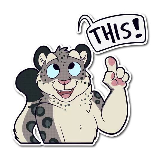 👆 Стикер «Snow Leopard» для Telegram