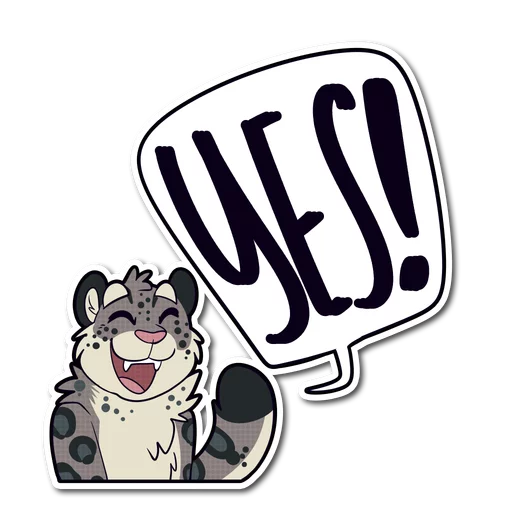 ✅ Стикер «Snow Leopard» для Telegram