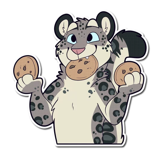 Стикерпак Snow Leopard для Telegram