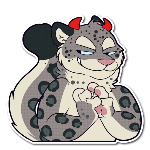 😈 Стикер «Snow Leopard» для Telegram