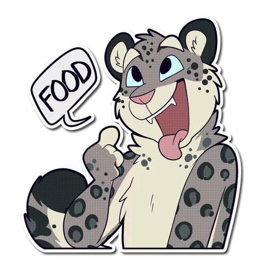 🍽 Стикер «Snow Leopard» для Telegram