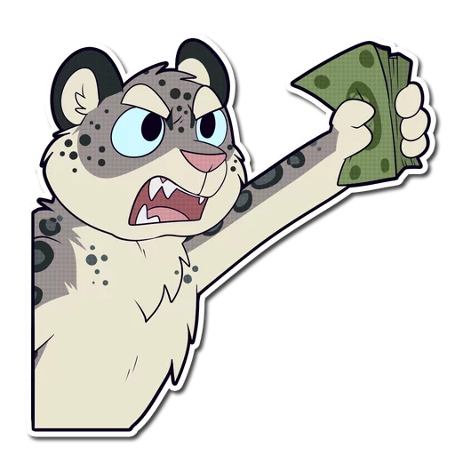 💵 Стикер «Snow Leopard» для Telegram