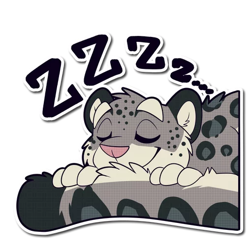 😴 Стикер «Snow Leopard» для Telegram