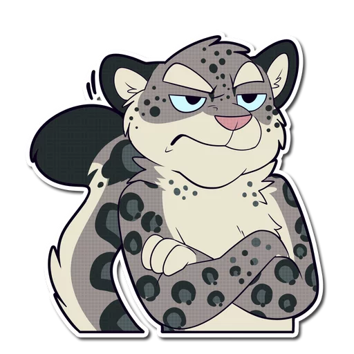 😠 Стикер «Snow Leopard» для Telegram