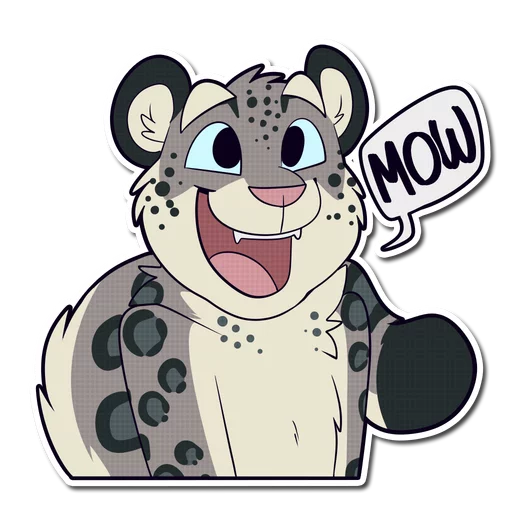 😺 Стикер «Snow Leopard» для Telegram