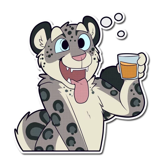 🍺 Стикер «Snow Leopard» для Telegram