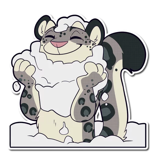 ❄ Стикер «Snow Leopard» для Telegram