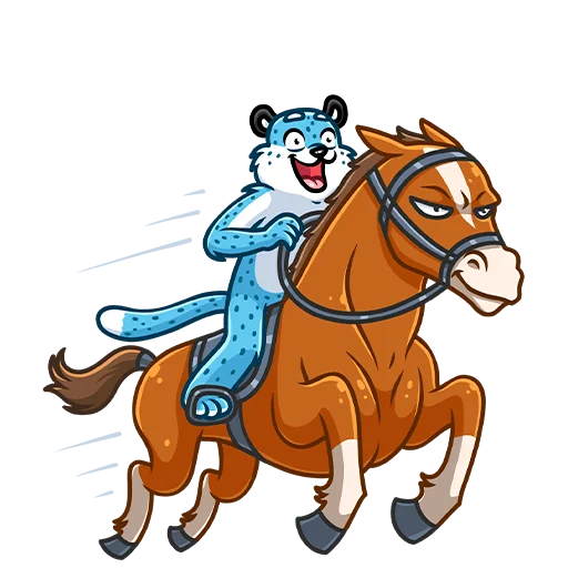 🐎 Стикер «Снежный Барс Без Текста» для Telegram