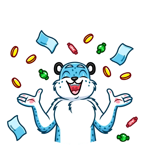🤗 Стикер «Снежный Барс Без Текста» для Telegram