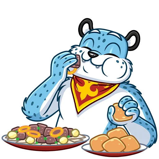🍽 Стикер «Снежный Барс Без Текста» для Telegram