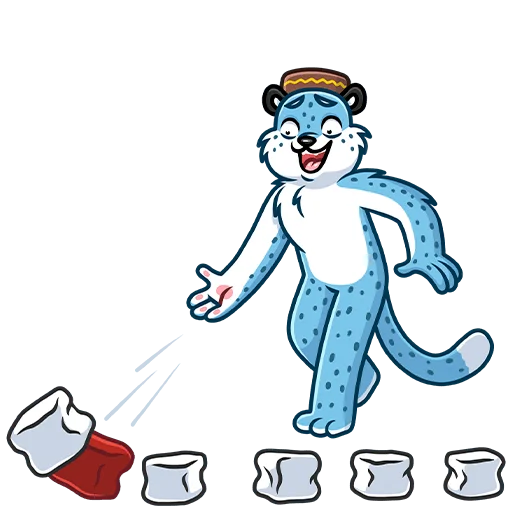 🎲 Стикер «Снежный Барс Без Текста» для Telegram