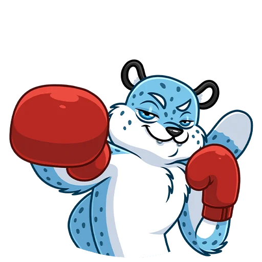 🥊 Стикер «Снежный Барс Без Текста» для Telegram