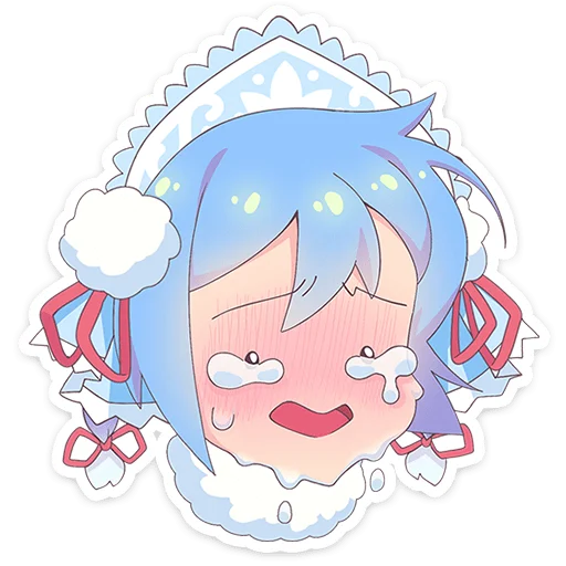 🥲 Стикер «Снегурочка Юко» для Telegram