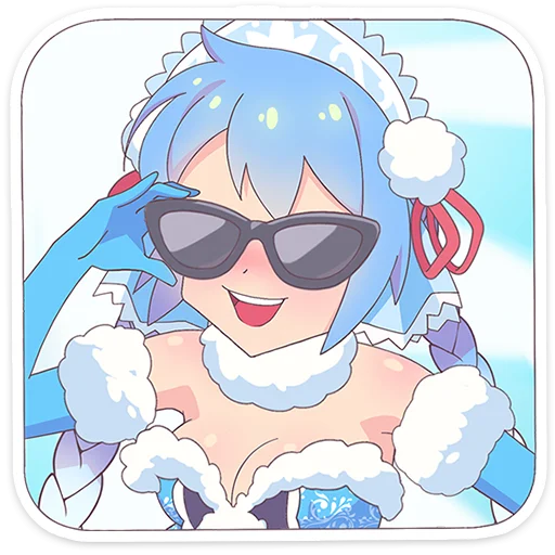 😎 Стикер «Снегурочка Юко» для Telegram