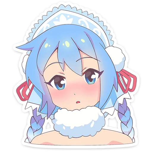 ☺️ Стикер «Снегурочка Юко» для Telegram