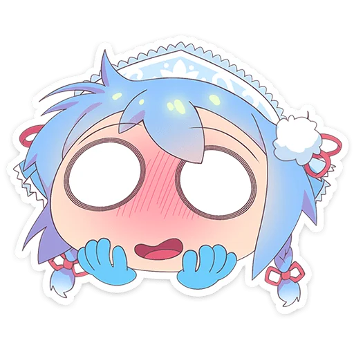 😮 Стикер «Снегурочка Юко» для Telegram
