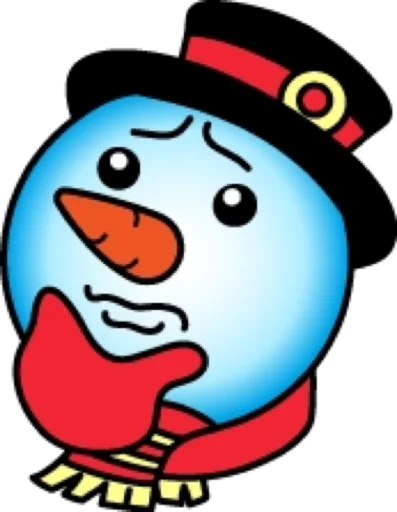 🤔 Стикер «Снеговик» для Telegram