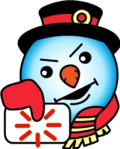 🧐 Стикер «Снеговик» для Telegram