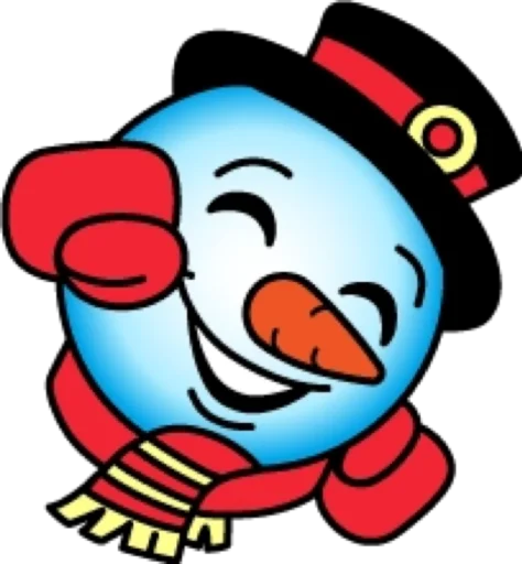 🥳 Стикер «Снеговик» для Telegram
