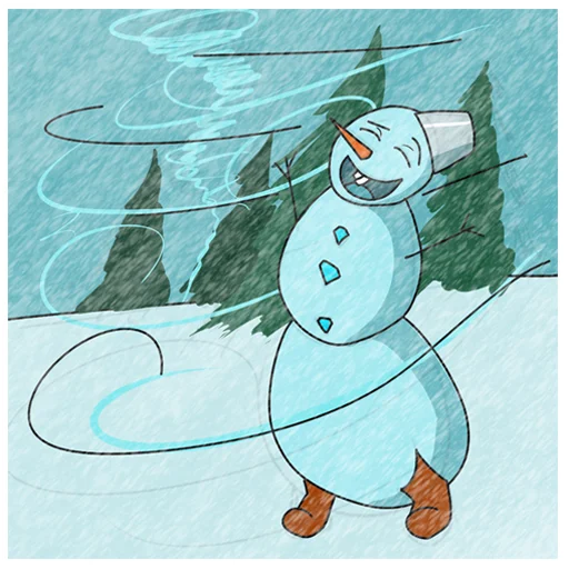 Стикерпак Snowman для Telegram