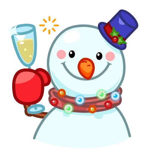 🍹 Эмодзи «Снеговик» для Telegram