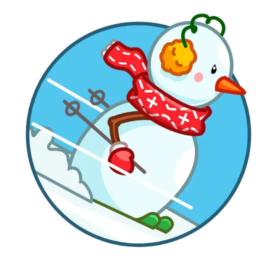 🙁 Эмодзи «Снеговик» для Telegram