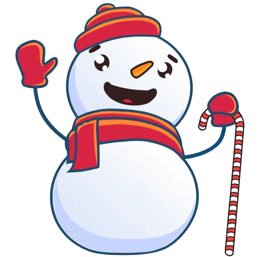 👋 Эмодзи «Снеговик» для Telegram