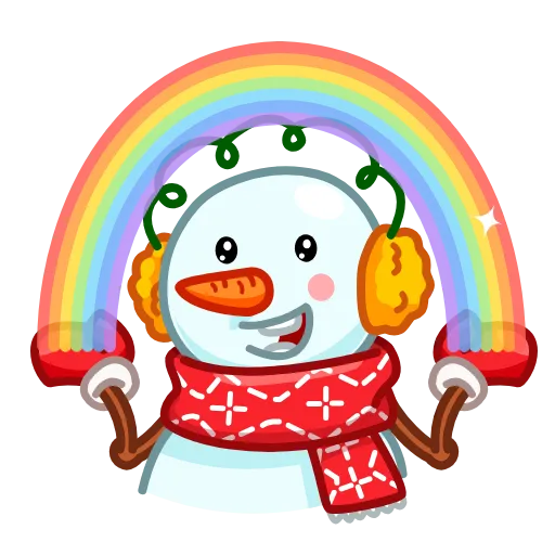 🌈 Эмодзи «Снеговик» для Telegram